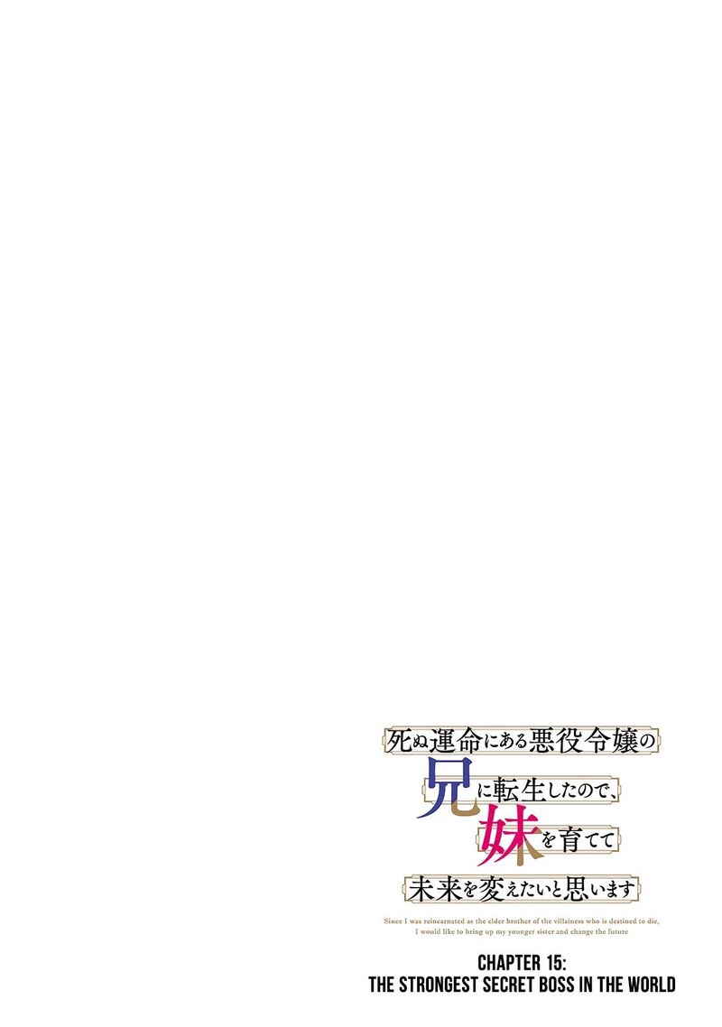 Shinu Unmei Ni Aru Akuyaku Reijou No Ani Ni Tensei Shita Node Imouto O Sodatete Mirai O Kaetai To Omoimasu Sekai Saikyou Wa Ore Dakedo Sekai Saikawa Wa Imouto Ni Chigainai 15a 3