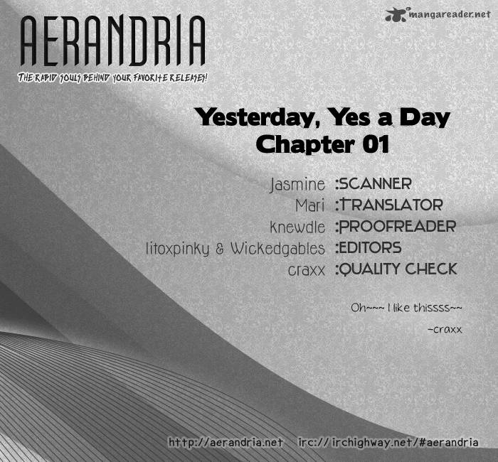 Yesterday Yes A Day 1 3