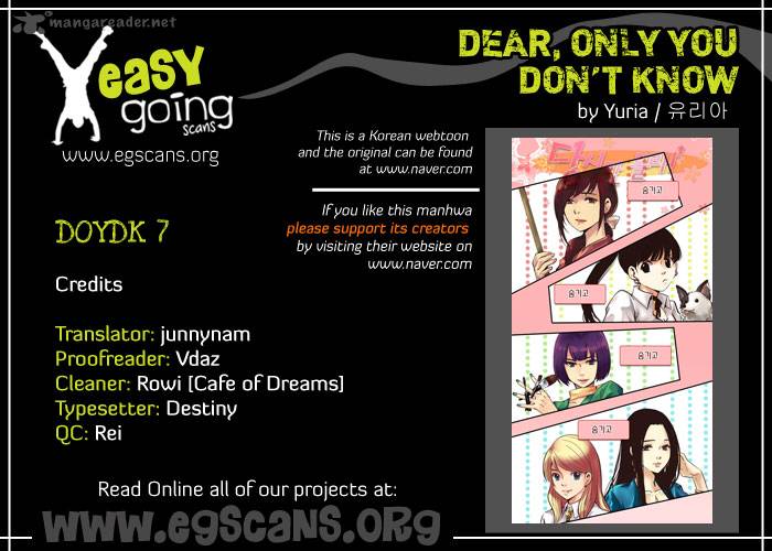 Dear Only You Dont Know 7 1