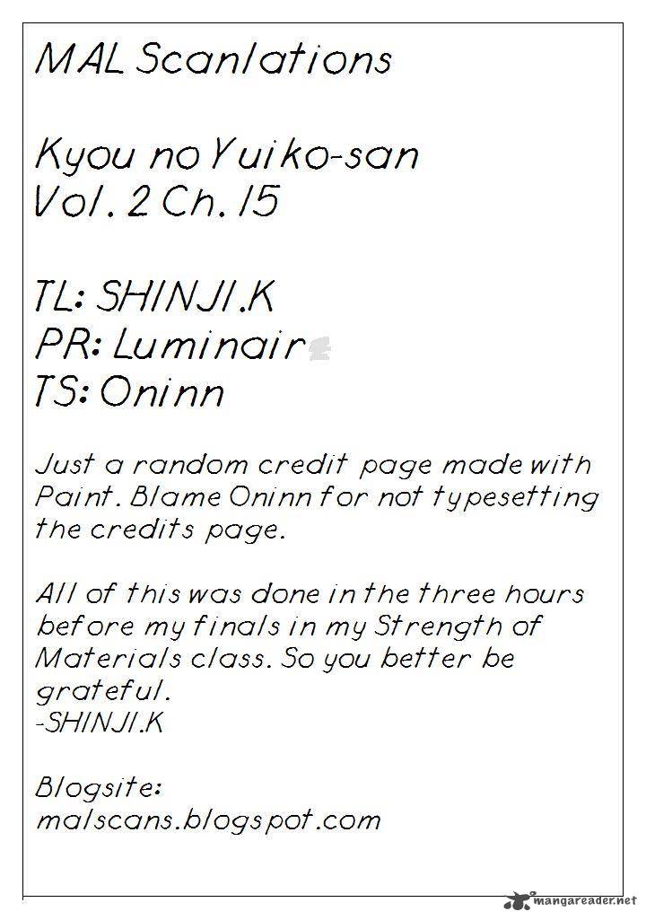 Kyou No Yuiko San 15 15