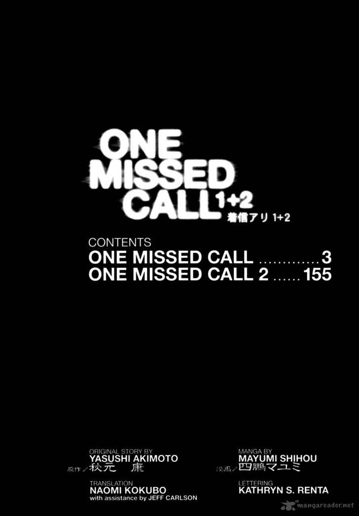 One Missed Call 1 3