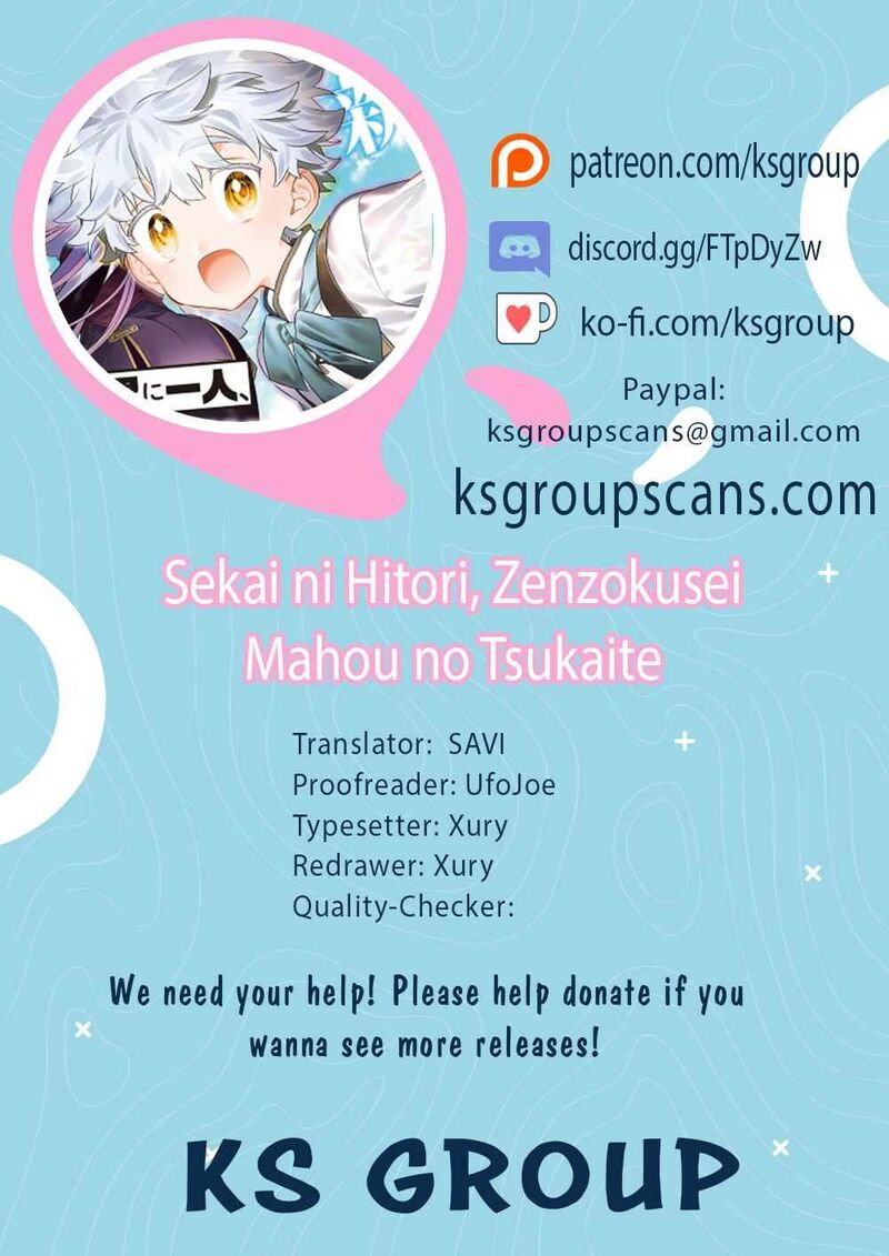 Sekai Ni Hitori Zenzokusei Mahou No Tsukaite 38 1