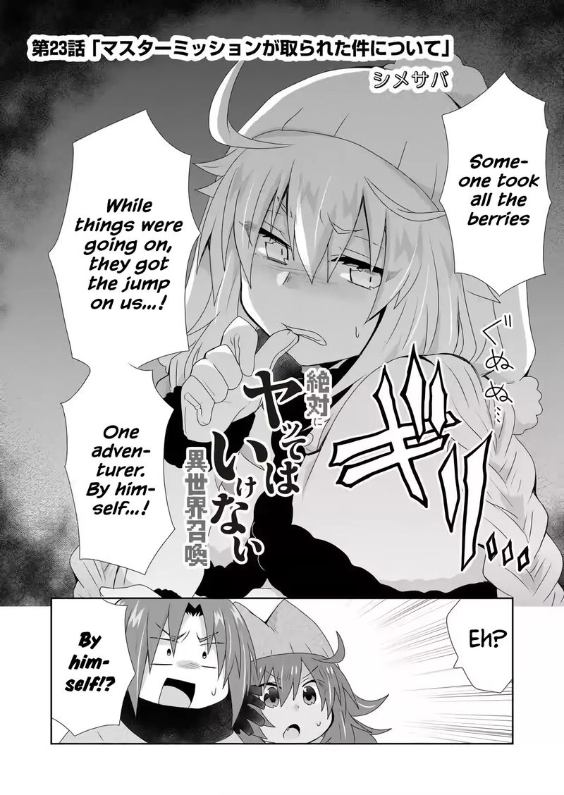 Zettai Ni Yatte Ha Ikenai Isekai Shoukan 23 2